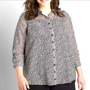 Lane Bryant Animal Print Blouse - 10/12